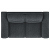 Nolan Upholstered Sloped Track Arm Loveseat Charcoal / CS-509282