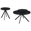 Briggs 2-piece Round Coffee and End Table Set Black / CS-706268-S2