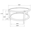 Camillo 2-piece Round Coffee and End Table Set Maple  / CS-709698-S2