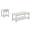 Payne 2-piece Coffee and 1-drawer End Table Set White / CS-710558-S2