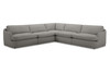 Divani Casa Chantry - Modern Grey Sand Fabric Sectional Sofa / VGKK-KF.8592-SECT-SAND