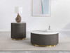 Jason 2-piece Round Marble Coffee and End Table Set White / CS-710418-S2