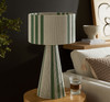 Gia Handwoven Cotton Thread Striped or Plain Table Lamp / EEI-7262