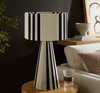 Gia Handwoven Cotton Thread Striped or Plain Table Lamp / EEI-7262