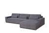 Divani Casa Loki - Modern Grey Fabric Right Facing Sectional Sofa / VGAH-SF1015-SECT-GRY