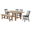 Middleton 6-piece Extension Leaf Dining Set Brown and Black / CS-108540-S6B