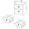 Westpark 2-drawer Nightstand LED Lights and USB Dark Pine / CS-315882