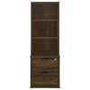 Westpark 3-shelf Bookcase USB and Lockable Drawer Dark Pine / CS-802713