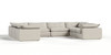 Divani Casa Garman - Modern Light Grey Modular Sectional Sofa-8-Piece Sectional / VGKKKF2651-MOD-GRY-SECT-8-Piece Sectional