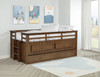 Carlsbad Wood Twin Captains Bed With Trundle Medium Brown / CS-400716T