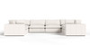 Divani Casa Vicki - Modern Off-White Fabric Modular Sectional-8-Piece Sectional / VGKV-KF.8033-MOD-IVORY-8-Piece Sectional