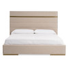 California King Modrest Cartier - Modern Beige Velvet + Brushed Brass 4-Piece Bedroom Set / VGVCBD-A-002-BGE-BED-4PC-SET-CK