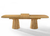 Modrest Truman - Mid-Century Modern Natural Oak Extendable Dining Table + 8 Chairs Set / VGMA-MIT-5346-EXTSET-NAT
