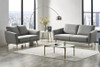 Divani Casa Benham Modern Grey Fabric Loveseat / VGMB-1879-GRY-LOVE