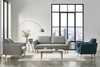 Divani Casa Benham Modern Grey Fabric Loveseat / VGMB-1879-GRY-LOVE