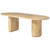 Modrest Jacobson - Modern Natural Acacia Oval Large Dining Table / VGWD-LYO-DT22