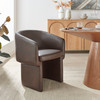 Verity Barrel Back Vegan Leather Dining Chair / EEI-7383