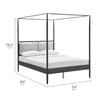 Marlowe 4-Poster Canopy Metal Queen Platform Bed / MOD-7223