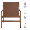 Sonora Leather Sling Chair / EEI-7324