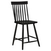 Andrews Windsor Counter Height Dining Side Chair Black (Set of 2) / CS-122509BLK