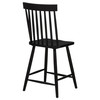 Andrews Windsor Counter Height Dining Side Chair Black (Set of 2) / CS-122509BLK