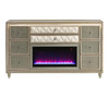 Lorient 8-drawer LED Bedroom Flame Box Dresser Ivory Camel / CS-222663FB