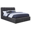 Nollet 48-inch Upholstered Eastern King Platform Bed Grey / CS-315917GRYKE