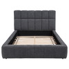 Nollet 48-inch Upholstered Eastern King Platform Bed Grey / CS-315917GRYKE