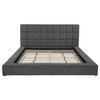 Dreux Upholstered Eastern King Panel Platform Bed Grey / CS-315948GRYKE