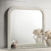 Sonya Upholstered Bedroom Dresser Mirror Ivory / CS-360114
