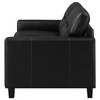 Scotland Faux Leather Upholstered Track Arm Loveseat Black / CS-504665
