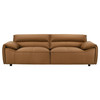 Buxton Top Grain Leather Upholstered Sofa Orange / CS-509501