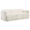 Dorset Fabric Upholstered Round Track Arm Sofa White / CS-509811