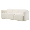 Dorset Fabric Upholstered Round Track Arm Sofa White / CS-509811