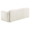 Dorset Fabric Upholstered Round Track Arm Sofa White / CS-509811