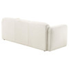 Dorset Fabric Upholstered Round Track Arm Sofa White / CS-509811