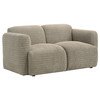 Dorset 2-piece Upholstered Round Track Arm Sofa Set Brown / CS-509814-S2