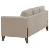Islington Fabric Upholstered Panel Arm Sofa Taupe / CS-511101