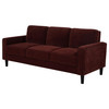 Ruth 77-inch Fabric Upholstered Track Arm Sofa Rust Red / CS-511211