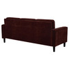 Ruth 77-inch Fabric Upholstered Track Arm Sofa Rust Red / CS-511211