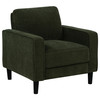 Ruth Fabric Upholstered Track Arm Accent Chair Matcha Green / CS-511216