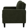 Ruth Fabric Upholstered Track Arm Accent Chair Matcha Green / CS-511216