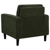 Ruth Fabric Upholstered Track Arm Accent Chair Matcha Green / CS-511216