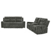 Kennett 2-piece Chenille Power Reclining Sofa Set Dark Grey / CS-610154P-S2