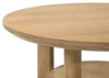 Ottowa 36-inch Round Wood Cocktail Coffee Table Washed Oak / CS-706298