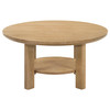Ottowa 2-piece Round Wood Coffee Table Set Washed Oak / CS-706298-S2