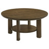 Ottowa 35-inch Round Wood Cocktail Coffee Table Brown / CS-706308