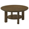Ottowa 35-inch Round Wood Cocktail Coffee Table Brown / CS-706308