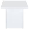 Devar 2-piece Square Coffee End Table Set White High Gloss / CS-710898-S2