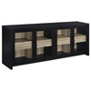 Denison 79-inch 4-door TV Stand Media Console Black / CS-720223